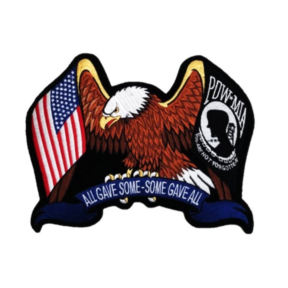 Hot Leathers Unisex POW MIA All Gave Some 12"x9" Embroidered Patch